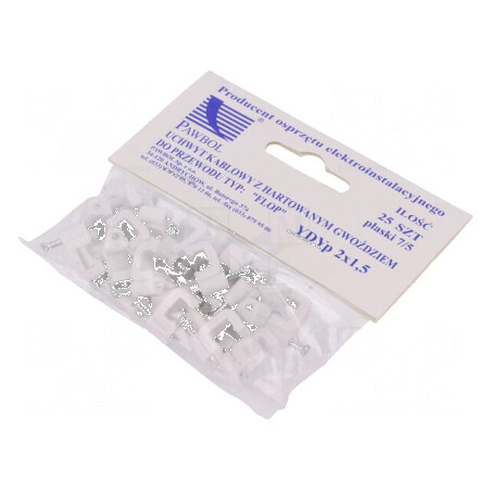 Element de susținere alb pentru cablu plat YDYp 2x1,5 | Electronic-mag.ro | Componente Electronice