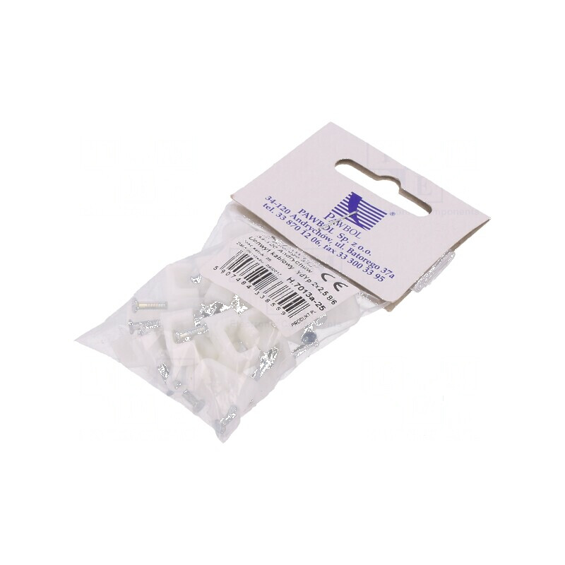 Element de susținere alb pentru cablu plat YDYp 2x2,5 | Electronic-mag.ro | Componente Electronice Element de susținere alb pentru cablu plat YDYp 2x2,5 | Electronic-mag.ro | Componente Electronice