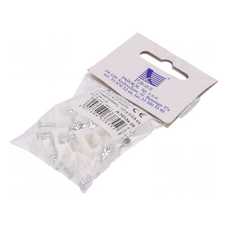 Element de susținere alb pentru cablu plat YDYp 2x2,5 | Electronic-mag.ro | Componente Electronice