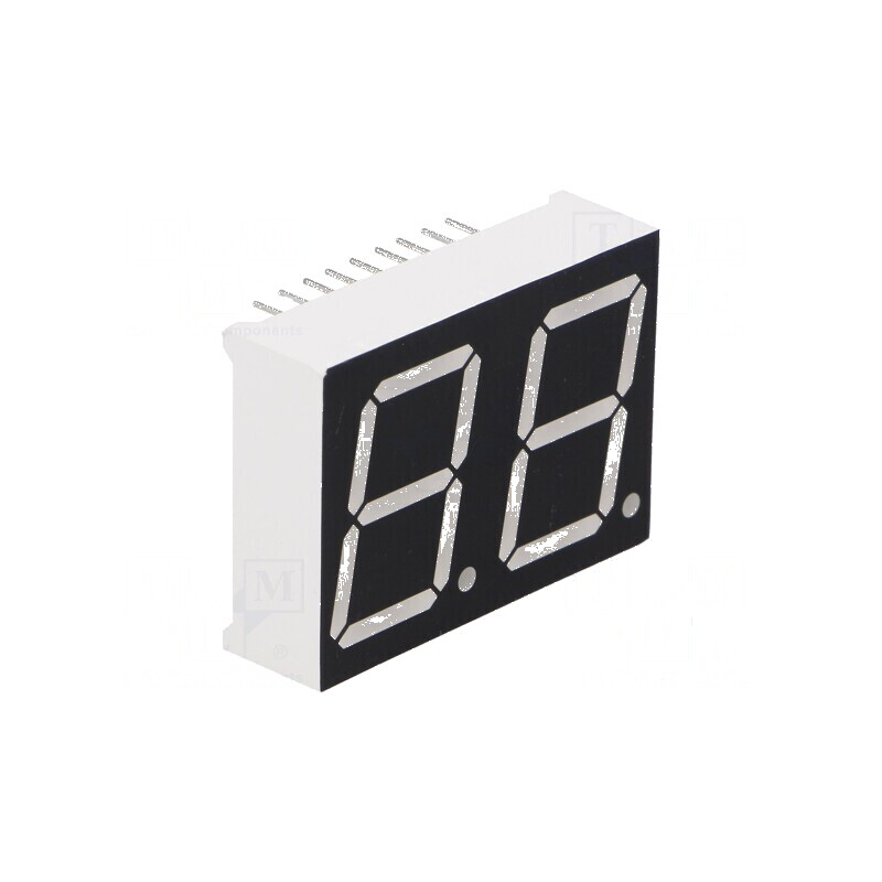Afișaj LED 7 segmente 20,32mm 0,8 Nr.car: 2 roșie 11,6mcd | Electronic-mag.ro | Componente Electronice Afișaj LED 7 segmente 20,32mm 0,8 Nr.car: 2 roșie 11,6mcd | Electronic-mag.ro | Componente Electronice