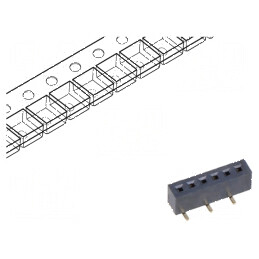 Conector şiruri pini soclu mamă verticale 1mm SMT gold flash | Electronic-mag.ro | Componente Electronice