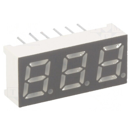 Afișaj LED 7 segmente 7mm 0,28 galben-verde | Electronic-mag.ro | Componente Electronice