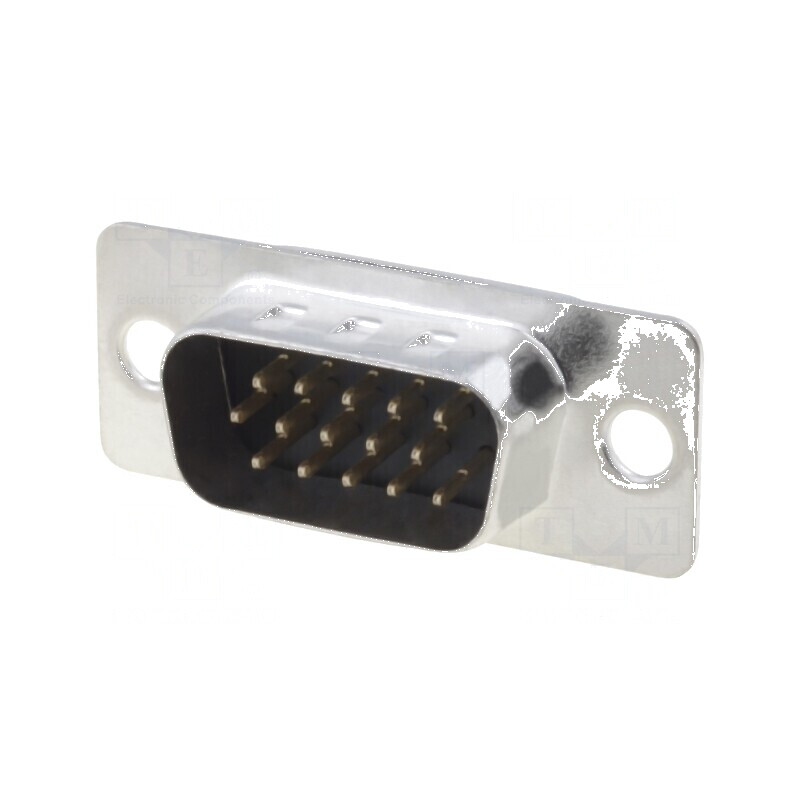 Conector D-Sub HD 15 pin tată drept THT 5A 20mΩ aurit | Electronic-mag.ro | Componente Electronice Conector D-Sub HD 15 pin tată drept THT 5A 20mΩ aurit | Electronic-mag.ro | Componente Electronice
