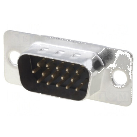 Conector D-Sub HD 15 pin tată drept THT 5A 20mΩ aurit | Electronic-mag.ro | Componente Electronice