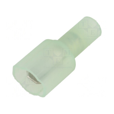 Terminal plat 4,8mm 0,5mm tată crimpat pe cablu izolată | Electronic-mag.ro | Componente Electronice