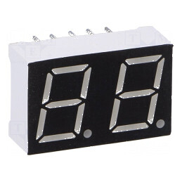 Afișaj LED 7 segmente 10mm roșu 30mcd nr. car 2 | Electronic-mag.ro | Componente Electronice