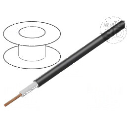 Cablu litat OFC 1x0,5mm2 PVC negru 100m 49V -15÷70°C Clasa 6 | Electronic-mag.ro | Componente Electronice