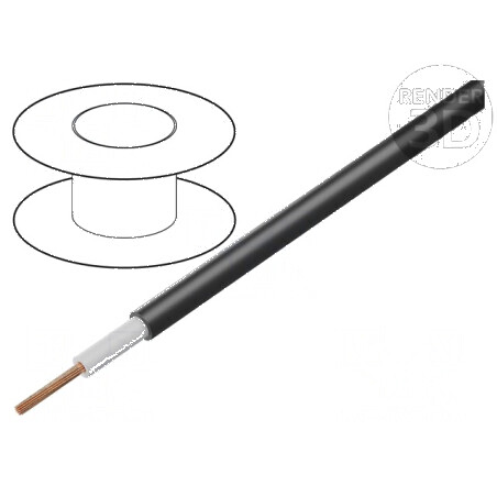 Cablu litat OFC 1x0,5mm2 PVC negru 100m 49V -15÷70°C Clasa 6 | Electronic-mag.ro | Componente Electronice
