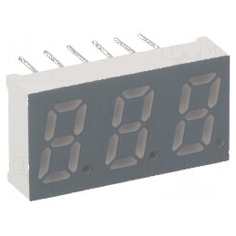 Afișaj LED 7 segmente 8mm 0,31 Nr.car: 3 roșie 37-74mcd | Electronic-mag.ro | Componente Electronice