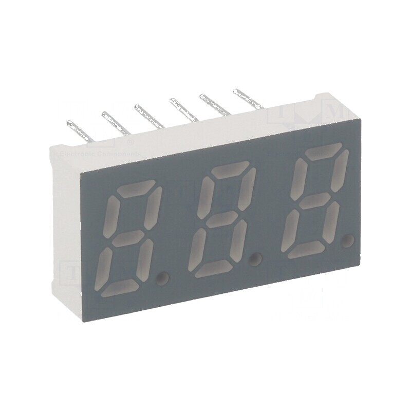 Afișaj LED 7 segmente 8mm 0,31 Nr.car: 3 roșie 37-74mcd | Electronic-mag.ro | Componente Electronice Afișaj LED 7 segmente 8mm 0,31 Nr.car: 3 roșie 37-74mcd | Electronic-mag.ro | Componente Electronice