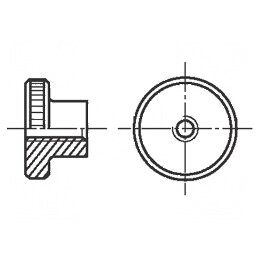 Piuliță rotundă M3 0,5 din oțel inoxidabil A1 BN 10904 DIN 466 | Electronic-mag.ro | Componente Electronice