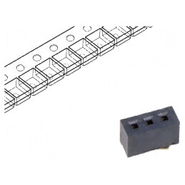 Conector soclu mamă verticale 1mm SMT gold flash cu şiruri pini | Electronic-mag.ro | Componente Electronice