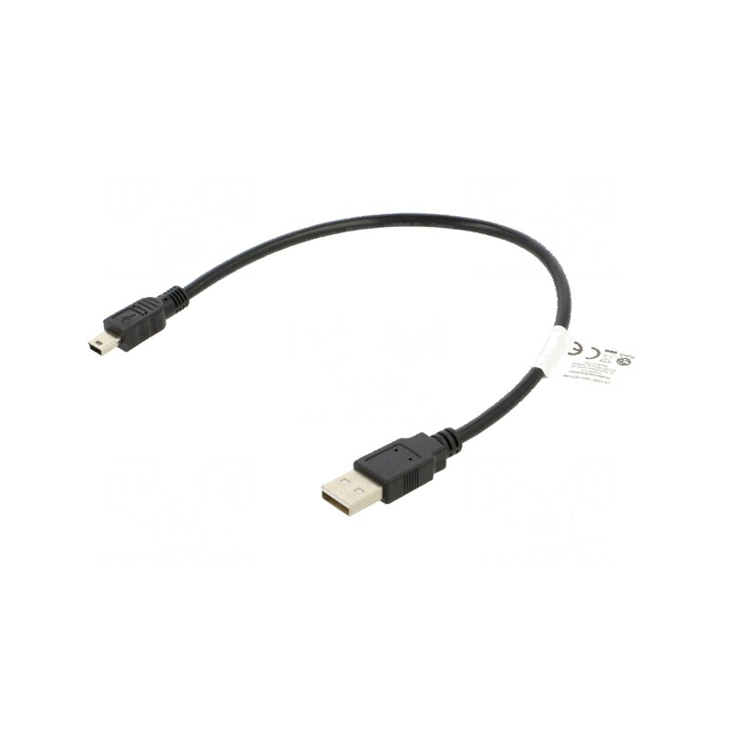 Cablu USB 2.0 A la B mini 0,3m negru aurit | Electronic-mag.ro | Componente Electronice Cablu USB 2.0 A la B mini 0,3m negru aurit | Electronic-mag.ro | Componente Electronice