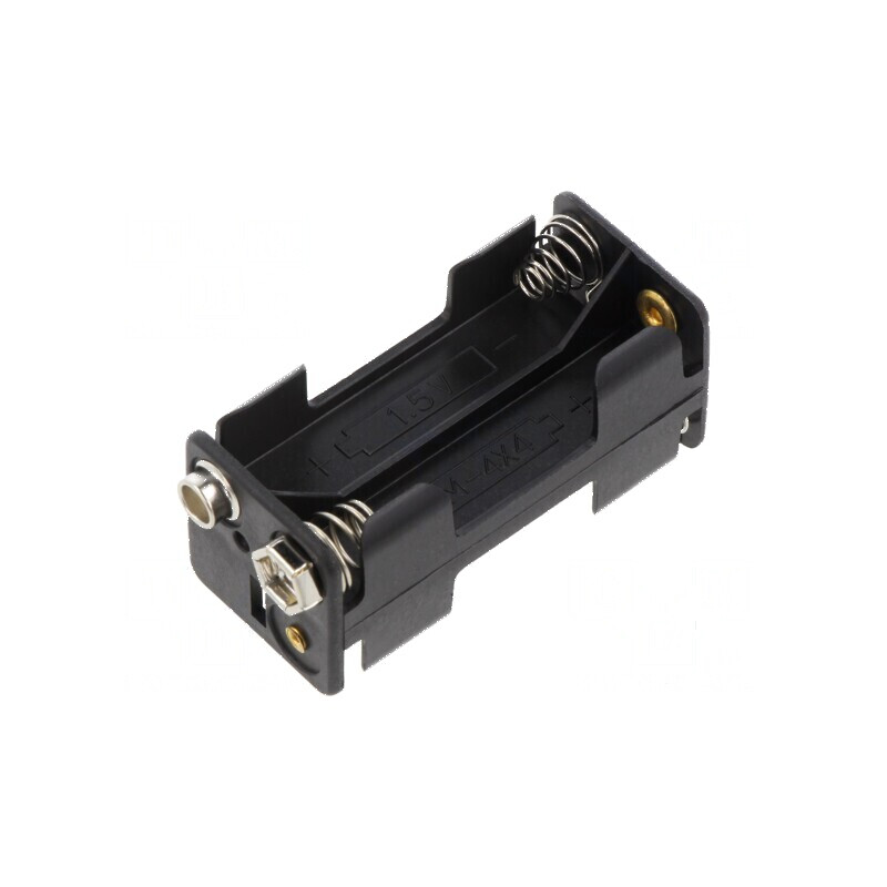 Suport baterii AAA R3 4 tip 6F22 negru | Electronic-mag.ro | Componente Electronice