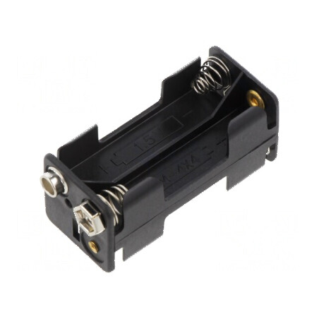Suport baterii AAA R3 4 tip 6F22 negru | Electronic-mag.ro | Componente Electronice