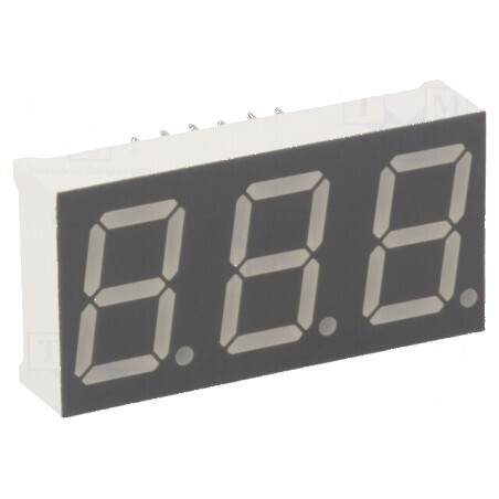 Afişaj LED 7 segmente 14,2mm 0,56 galben-verde | Electronic-mag.ro | Componente Electronice
