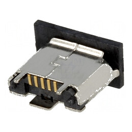 Conector USB B Micro Soclu SMT 5 PIN Aurit USB 2.0 | Electronic-mag.ro | Componente Electronice