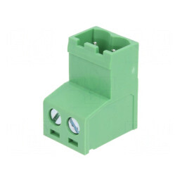 Regletă de conexiuni deconectabilă 5,08mm cu 2 piste drept mufe | Electronic-mag.ro | Componente Electronice