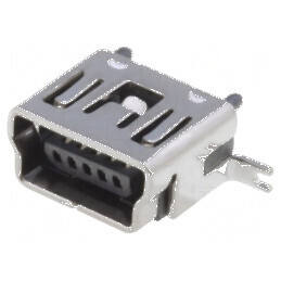 Conector USB B Mini Soclu SMT Vertical USB 2.0 Aurit | Electronic-mag.ro | Componente Electronice