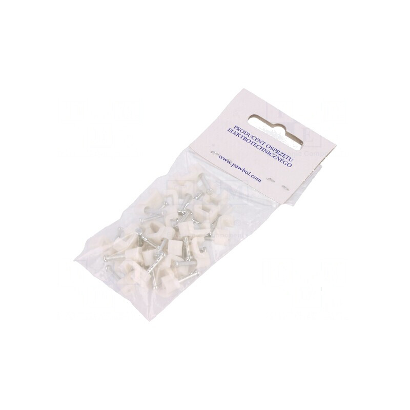 Element de susținere alb pentru cablu plat YDYp 2x1, 25 bucati | Electronic-mag.ro | Componente Electronice Element de susținere alb pentru cablu plat YDYp 2x1, 25 bucati | Electronic-mag.ro | Componente Electronice