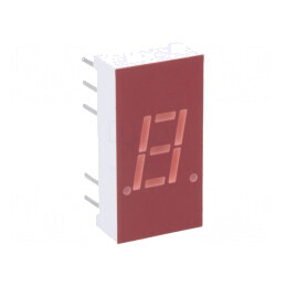 Afișaj LED 7 segmente 7,62mm roșu anodizat - 1 bucată | Electronic-mag.ro | Componente Electronice
