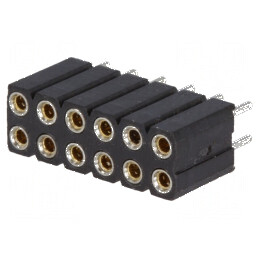 Conector şiruri pini soclu mamă 12 contacte întoarse | Electronic-mag.ro | Componente Electronice