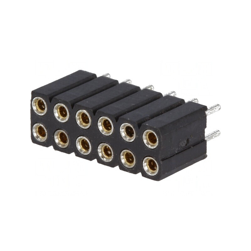 Conector şiruri pini soclu mamă 12 contacte întoarse | Electronic-mag.ro | Componente Electronice