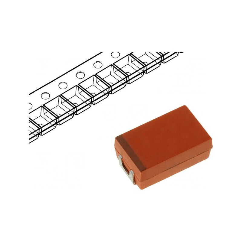 Condensator OxiCap SMD 100uF 6.3VDC Niobiu D 2917 ±20% | Electronic-mag.ro | Componente Electronice