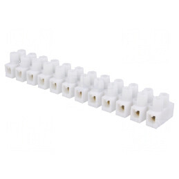 Regletă de conexiuni cu şurub 4mm² 400V 32A albă | Electronic-mag.ro | Componente Electronice