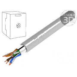 Cablu BiTLAN F/UTP 4x2x24AWG 5e pentru transmisie date Cu | Electronic-mag.ro | Componente Electronice