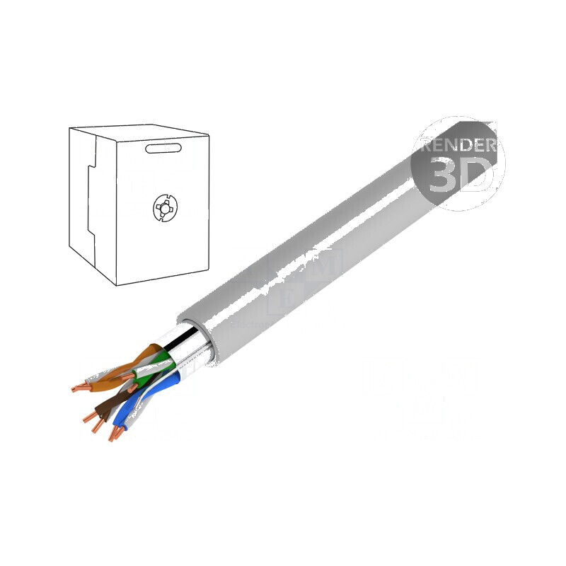 Cablu BiTLAN F/UTP 4x2x24AWG 5e pentru transmisie date Cu | Electronic-mag.ro | Componente Electronice