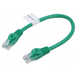 Patch cord U/UTP 6 litat CCA PVC verde 0,25m 26AWG | Electronic-mag.ro | Componente Electronice