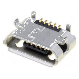 Conector USB B Micro Soclu SMT pentru PCB cu 5 PIN-uri Orizontale | Electronic-mag.ro | Componente Electronice