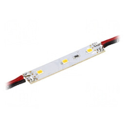 LED Alb Cald 0,72W 55lm 120° 3 Diode 50x10mm 12VDC | Electronic-mag.ro | Componente Electronice