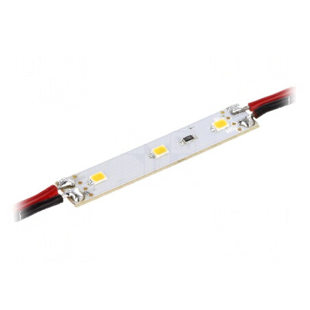 LED Alb Cald 0,72W 55lm 120° 3 Diode 50x10mm 12VDC | Electronic-mag.ro | Componente Electronice