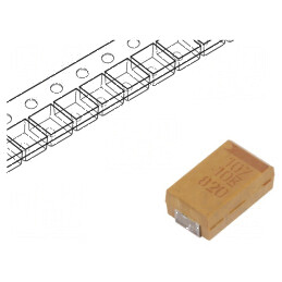Condensator Tantal Low ESR 100uF 10VDC SMD D 2917 ±10% | Electronic-mag.ro | Componente Electronice