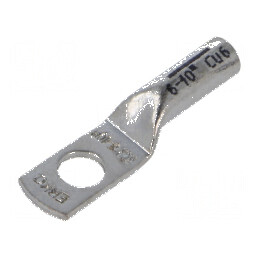 Vârf inelar tubular M6 10mm² crimpat pe cablu cositorit | Electronic-mag.ro | Componente Electronice