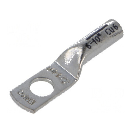 Vârf inelar tubular M6 10mm² crimpat pe cablu cositorit | Electronic-mag.ro | Componente Electronice