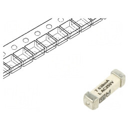 Siguranţă întârziere 630mA 250VAC 125VDC SMD cupru | Electronic-mag.ro | Componente Electronice