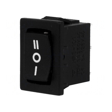 Rocker SP3T 3A/250VAC Negru ON-OFF-ON | Electronic-mag.ro | Componente Electronice