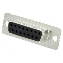D-Sub 15 Pin Soclu Mamă pentru PCB THT Aurit | Electronic-mag.ro | Componente Electronice