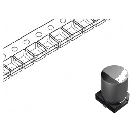 Condensator electrolitic low ESR SMD 470uF 6.3V Ø8x10.2mm | Electronic-mag.ro | Componente Electronice