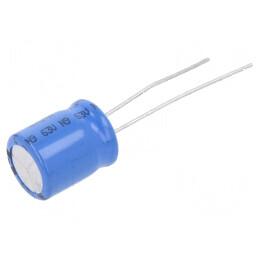 Condensator electrolitic THT 47uF 63VDC Ø10x12mm 5mm Raster | Electronic-mag.ro | Componente Electronice