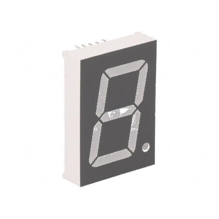 Afișaj LED 7 segmente 30,6mm roșu 1,2 Nr.car 30-60mcd | Electronic-mag.ro | Componente Electronice