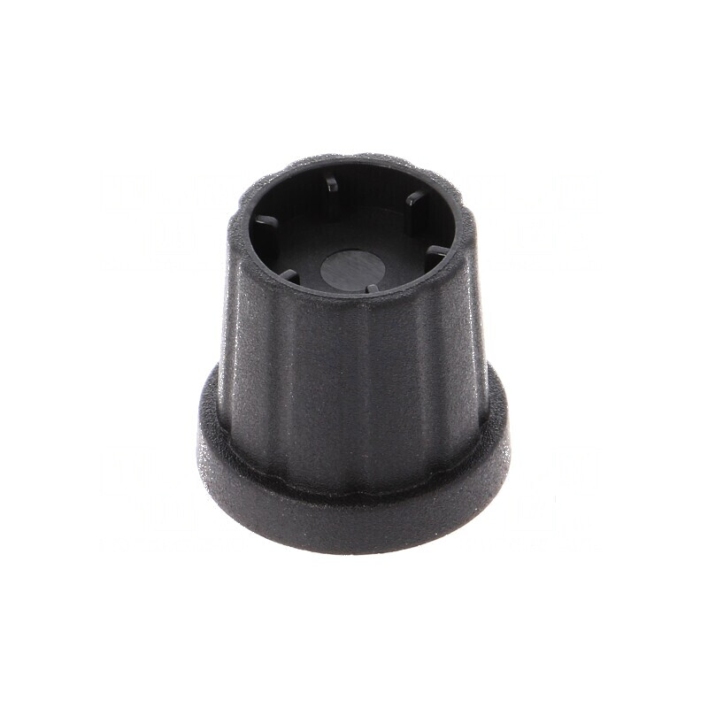 Buton rotativ plastic negru Ø16,5x19,2mm pentru flanşă Ø6mm | Electronic-mag.ro | Componente Electronice Buton rotativ plastic negru Ø16,5x19,2mm pentru flanşă Ø6mm | Electronic-mag.ro | Componente Electronice
