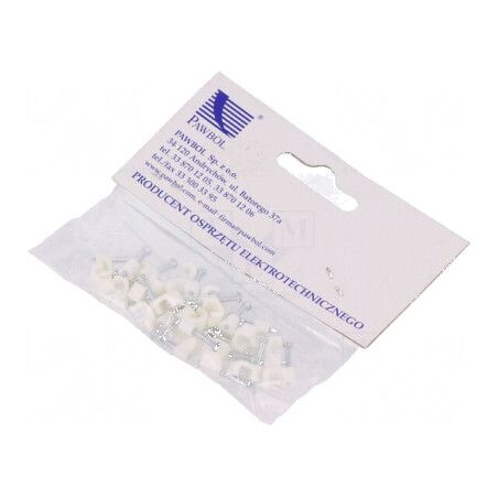 Element de susținere alb pentru cablu plat SMYp 2x0,75 | Electronic-mag.ro | Componente Electronice
