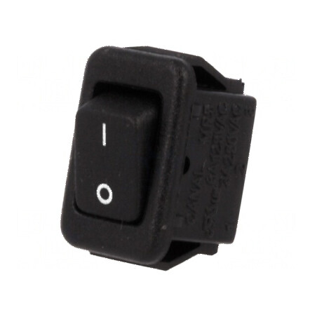 Rocker SPST ON-OFF 3A/250VAC negru UL94V-2 | Electronic-mag.ro | Componente Electronice
