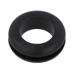Manșon negru Ø 27mm, Ø 21mm, grosime panou max. 4mm | Electronic-mag.ro | Componente Electronice