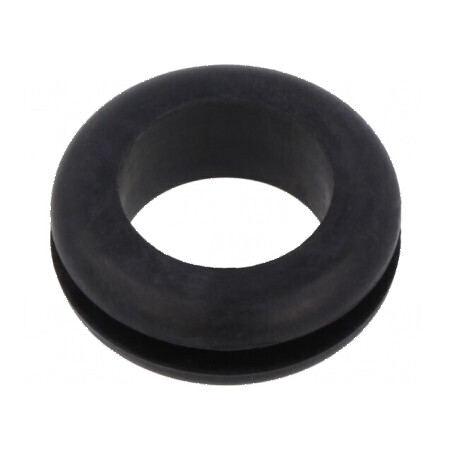 Manșon negru Ø 27mm, Ø 21mm, grosime panou max. 4mm | Electronic-mag.ro | Componente Electronice