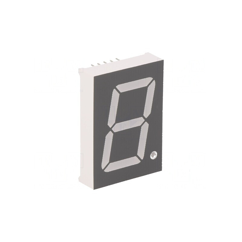 Afișaj LED 7 segmente 30,6mm roșu 1,2 Nr.car 30-60mcd | Electronic-mag.ro | Componente Electronice